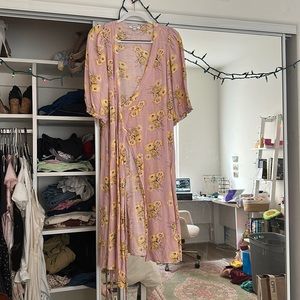 Madewell floral wrap dress